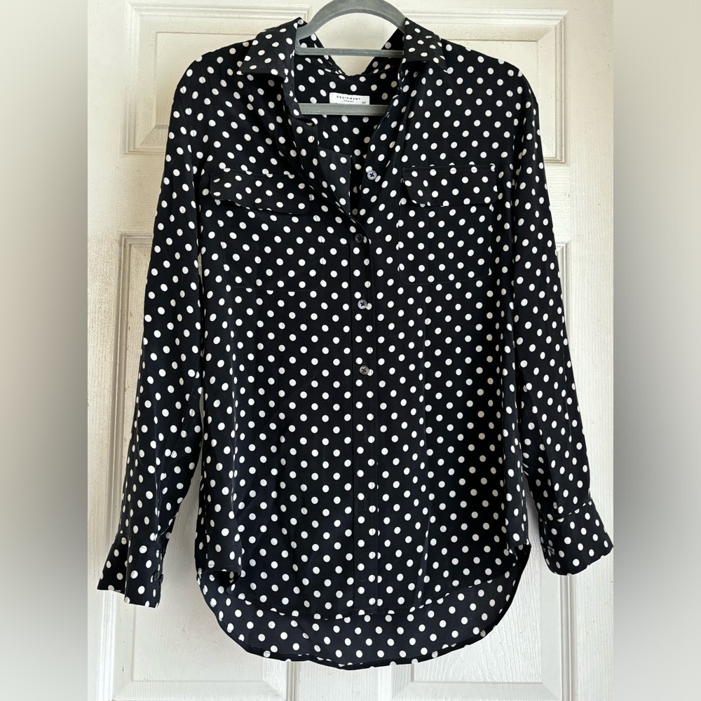 Equipment Femme S/P Polka Dot 100%Silk